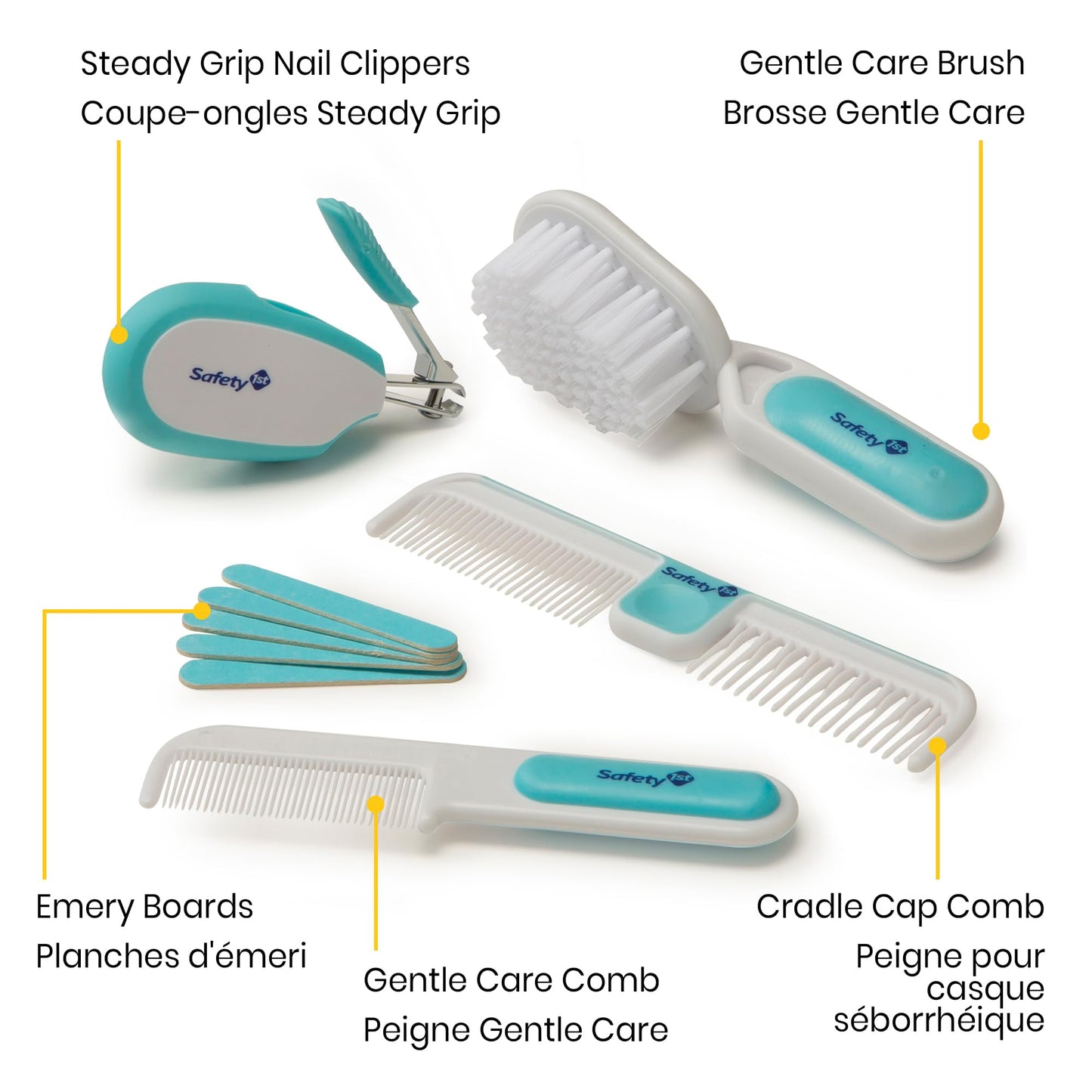 Safety 1st Deluxe 25-Piece Baby Healthcare and Grooming Kit (Arctic Blue)