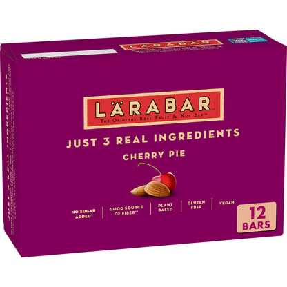 Larabar Cherry Pie, Gluten Free Vegan Fruit & Nut Bar, 1.7 oz Bars, 16 Ct