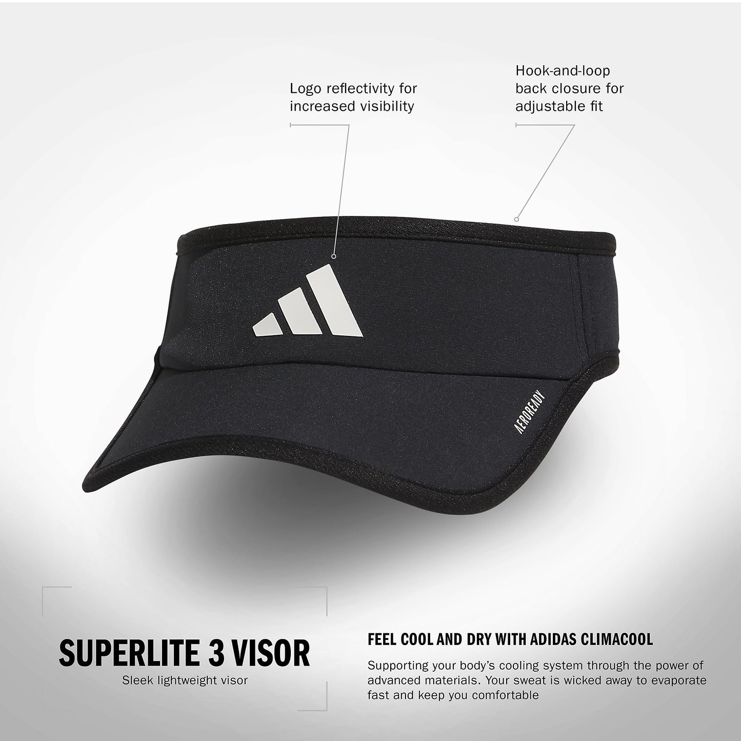 adidas Women's Superlite Sport Performance Visor for sun protection and outdoor activity