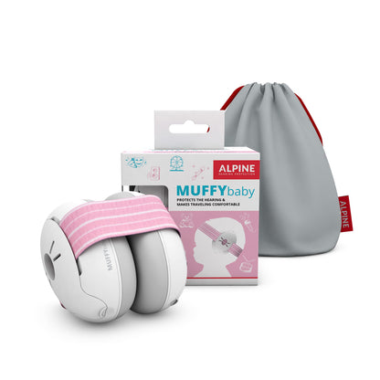 Alpine Muffy Baby Ear Protection for Babies and Toddlers up to 36 Months - CE & ANSI Certified - Noise Reduction Earmuffs - Comfortable Baby Headphones Against Hearing Damage & Improves Sleep - Black