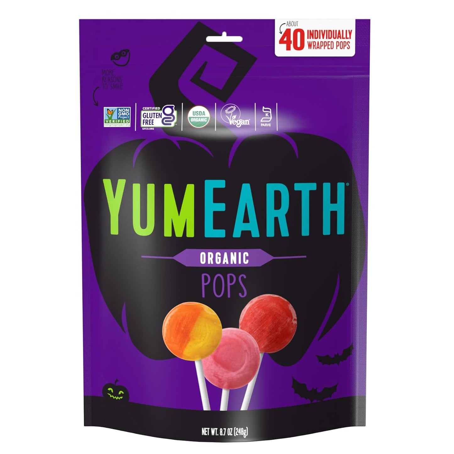 YumEarth Organic Halloween Lollipops, 40 lollipops