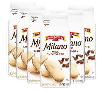 Pepperidge Farm Milano Milk Chocolate Cookies, 6 OZ Bag (15 Cookies)