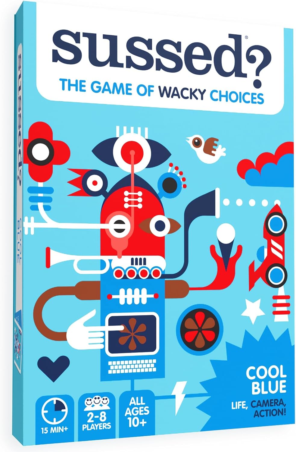 SUSSED The Wacky ‘What Would You Do?’ Card Game - Stocking Stuffer for Teens, Boys, Girls - Social Fun for Kids Ages 10+ & Adults - Great Conversation Starter - Cool Blue Deck