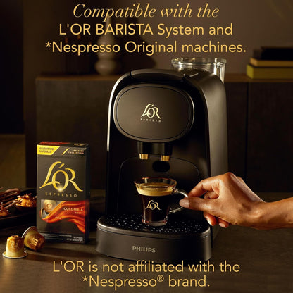 L'OR Espresso Capsules, 50 Count Mild Variety Pack, Single-Serve Aluminum Coffee Capsules Compatible with the L’OR BARISTA System & *Nespresso Original Machines