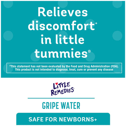 Little Remedies Gripe Water-No Alcohol, Sodium Bicarbonate, Artificial Color & Gluten Free-Safe for Newborns, 4 Fl. Oz (Pack of 1)