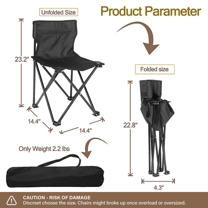 YSSOA Folding Beach Adults, Portable Heavy-Duty Chairs Made of High Strength 600D Oxford Fabric and Steel Frame for Outdoors, Camping, Picnic, BBQ, 1-Pack, Grey