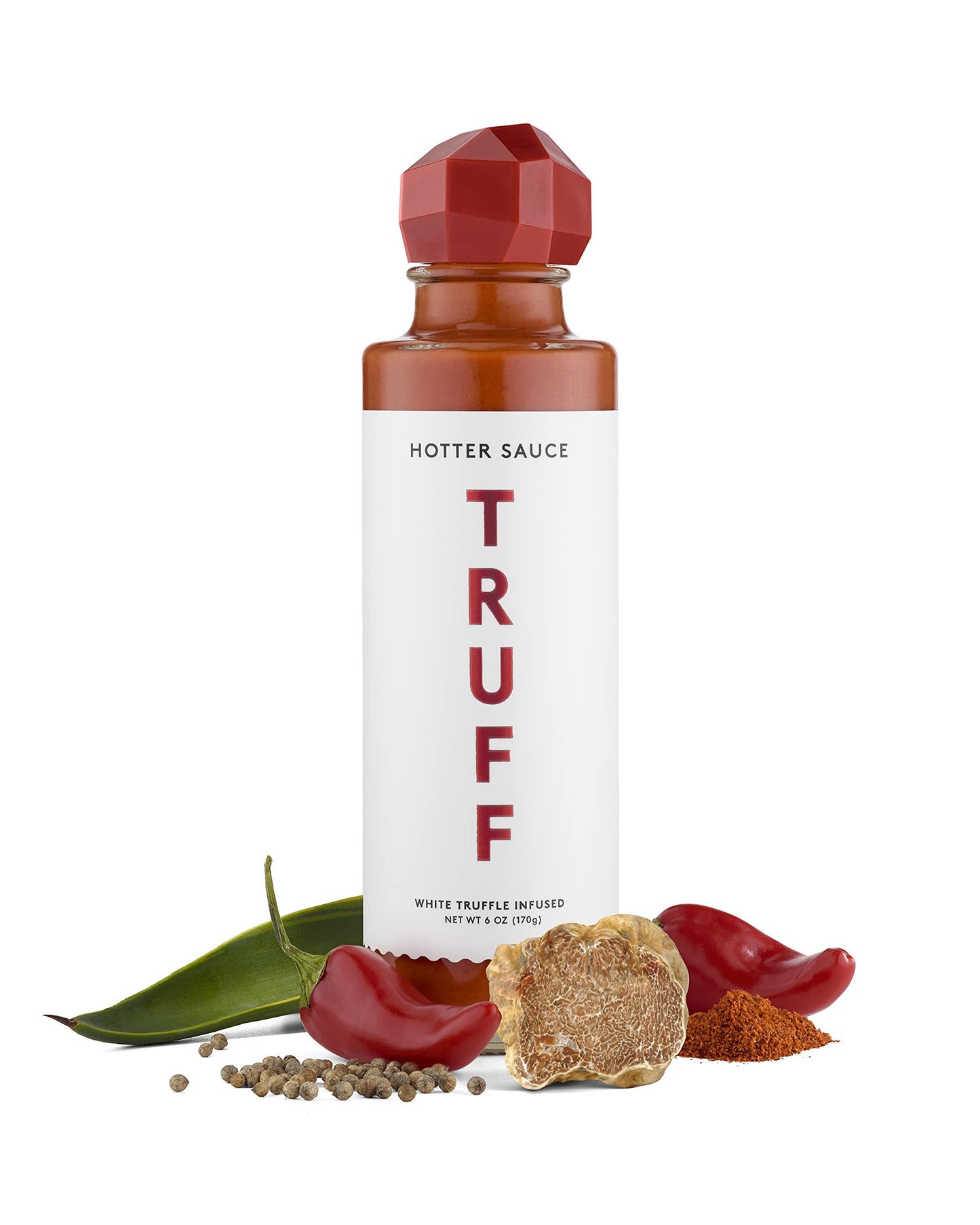 TRUFF Original Black Truffle Hot Sauce, Gourmet Hot Sauce with Ripe Chili Peppers, Black Truffle Oil, Agave Nectar, Unique Flavor Experience in a Bottle, 6 oz.