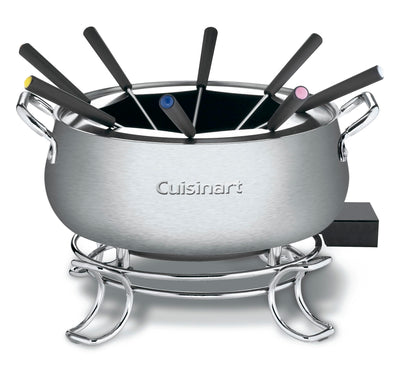 Cuisinart Fondue Pot, 3 Quart, For Chocolate, Cheese, Broth, Oil, Stainless Steel, CFO-3SSP1