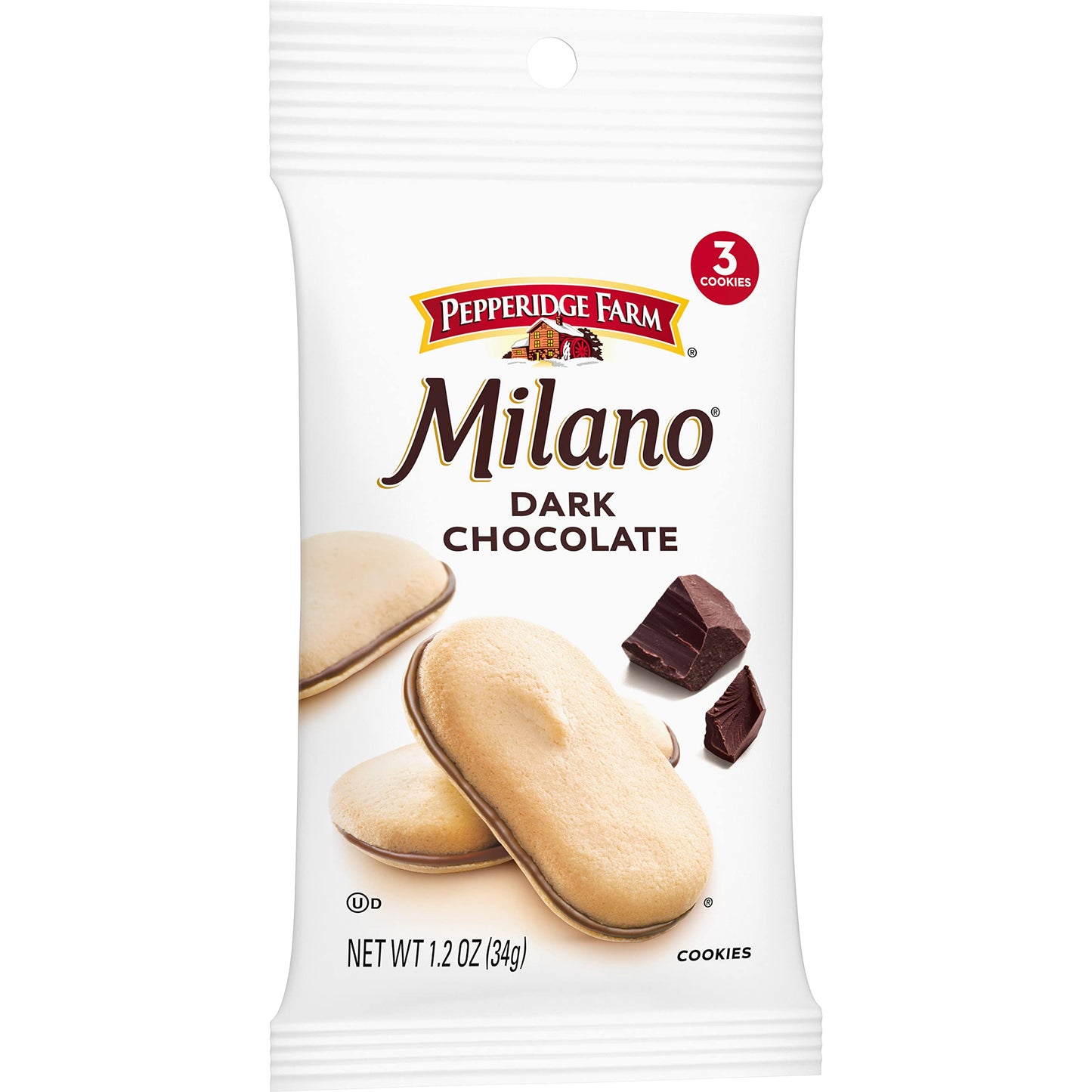 Pepperidge Farm Milano Milk Chocolate Cookies, 6 OZ Bag (15 Cookies)