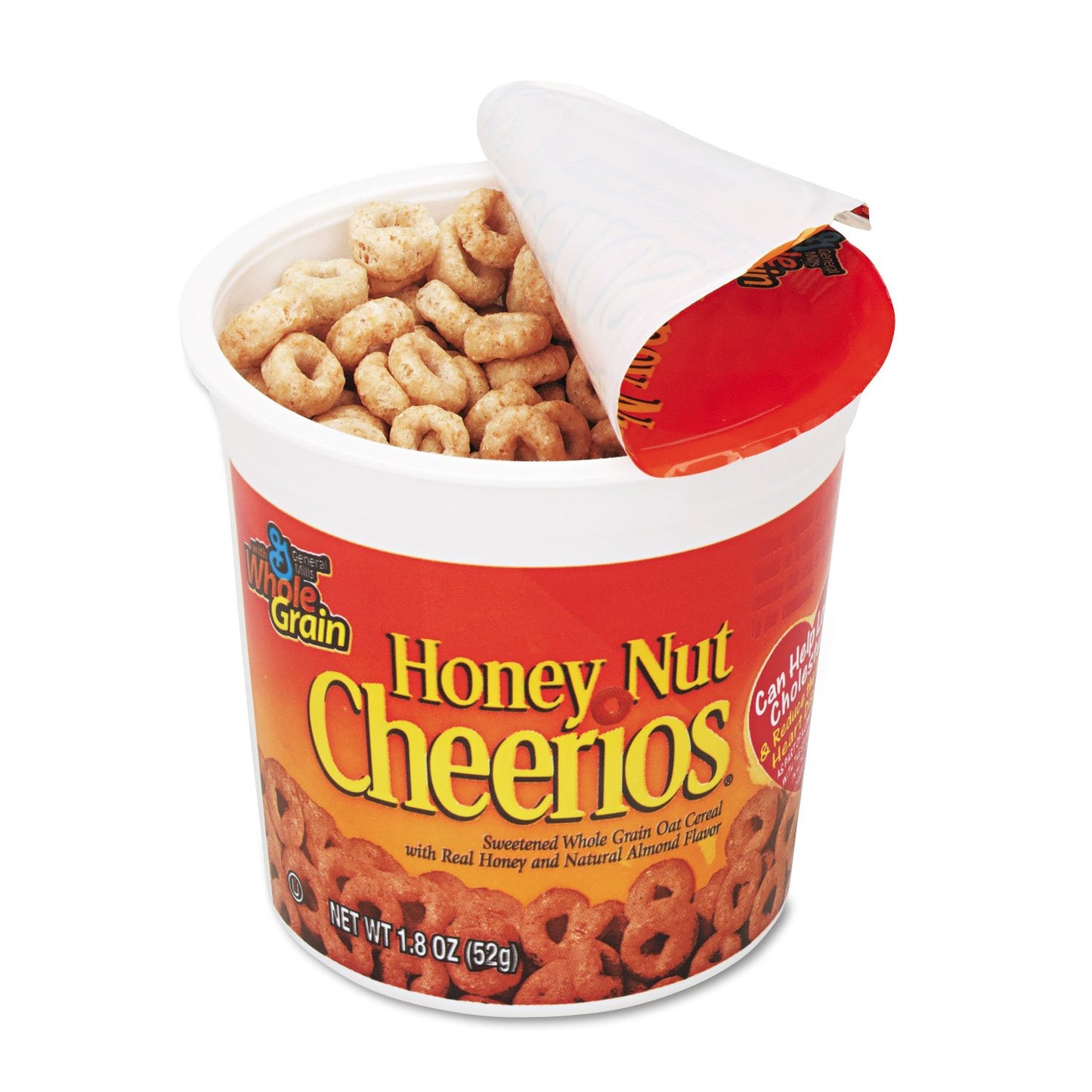 Honey Nut Cheerios Heart Healthy Cereal Cup, 1.8 OZ Single Serve Cereal Cup (Pack of 12)