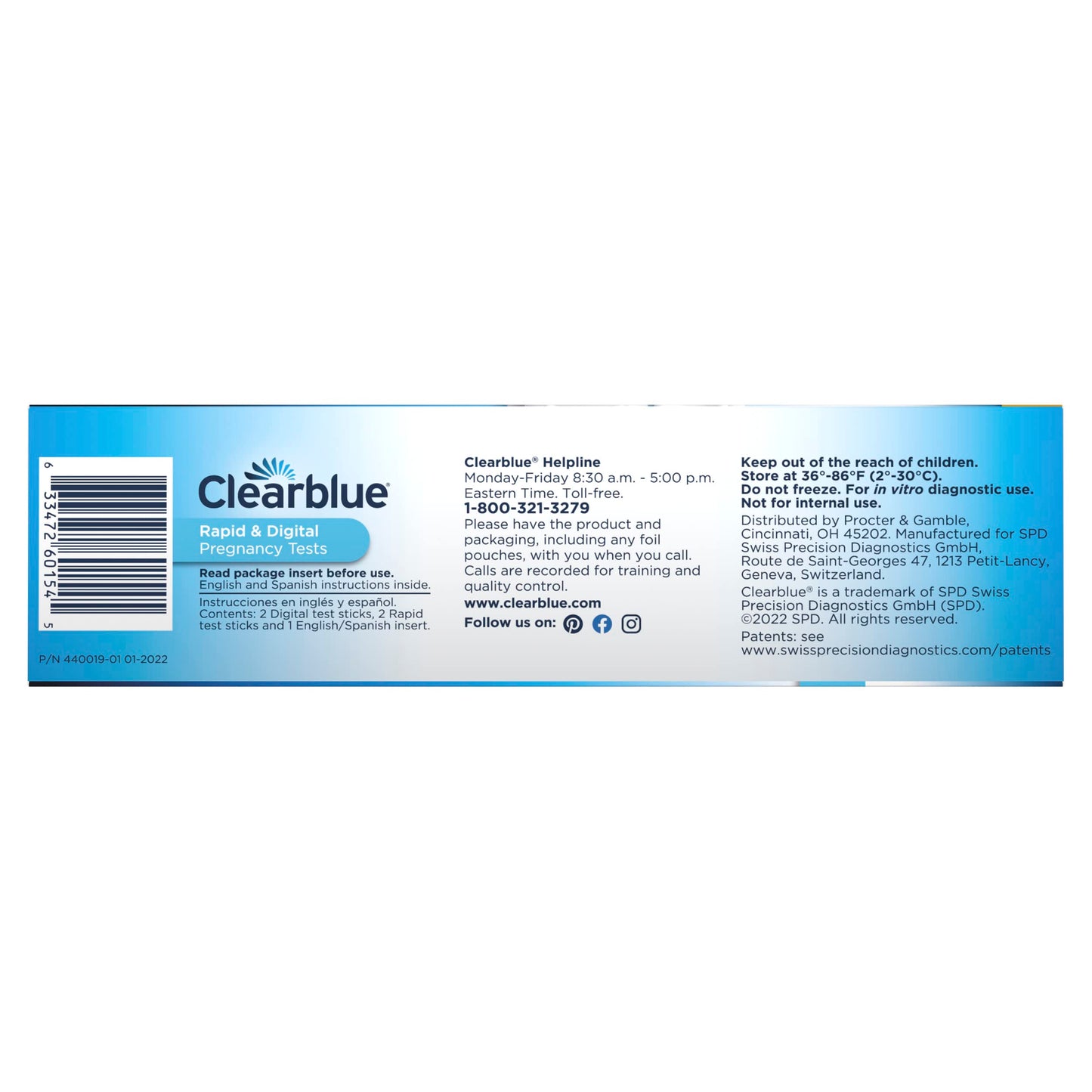 Clearblue Rapid Detection Pregnancy Test, Home Pregnancy Kit, 2 Count