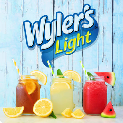 Wyler's Light Singles to Go Powder Packets, Water Drink Mix, Variety Pack, Pink, Strawberry & Blueberry Lemonade, Sugar & Caffeine Free, On-The-Go, 40 Count