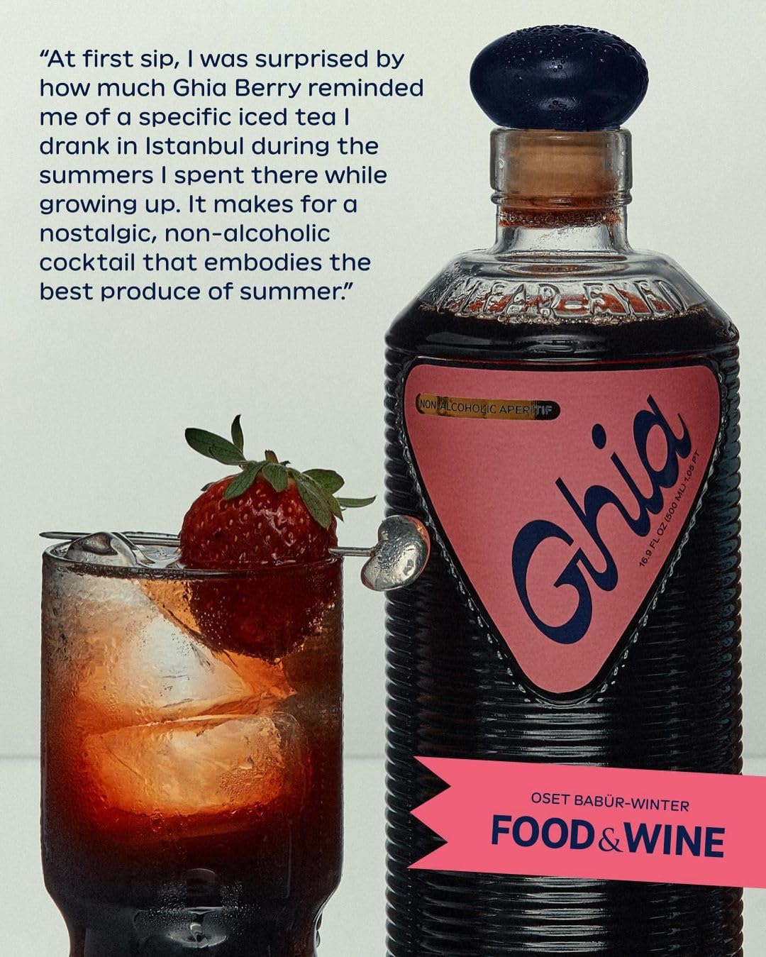 Ghia Non-Alcoholic Apéritif - 500ml (2-Pack) | Botanical Mediterranean-Inspired Spirit Cocktail Mixer with Notes of Citrus, Rosemary & Bitter Herbs - Vegan, No Added Sugar, No Artificial Flavors, Caffeine-Free