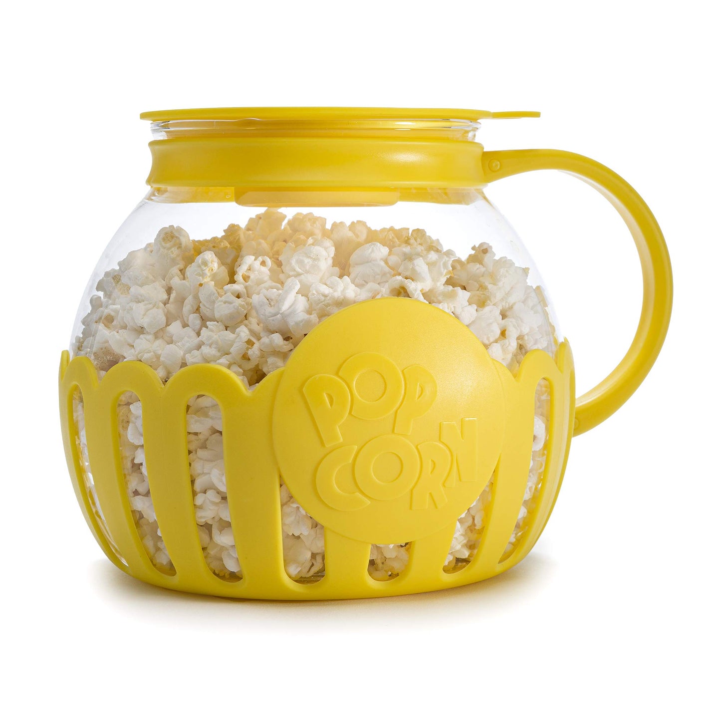 Ecolution Patented Micro-Pop Microwave Popcorn Popper with Temperature Safe Glass, 3-in-1 Lid Measures Kernels and Melts Butter, Made Without BPA, Dishwasher Safe, 3-Quart, Aqua