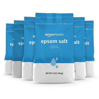 Amazon Basics Epsom Salt Soak, Magnesium Sulfate USP, 3 Pound, 1-Pack