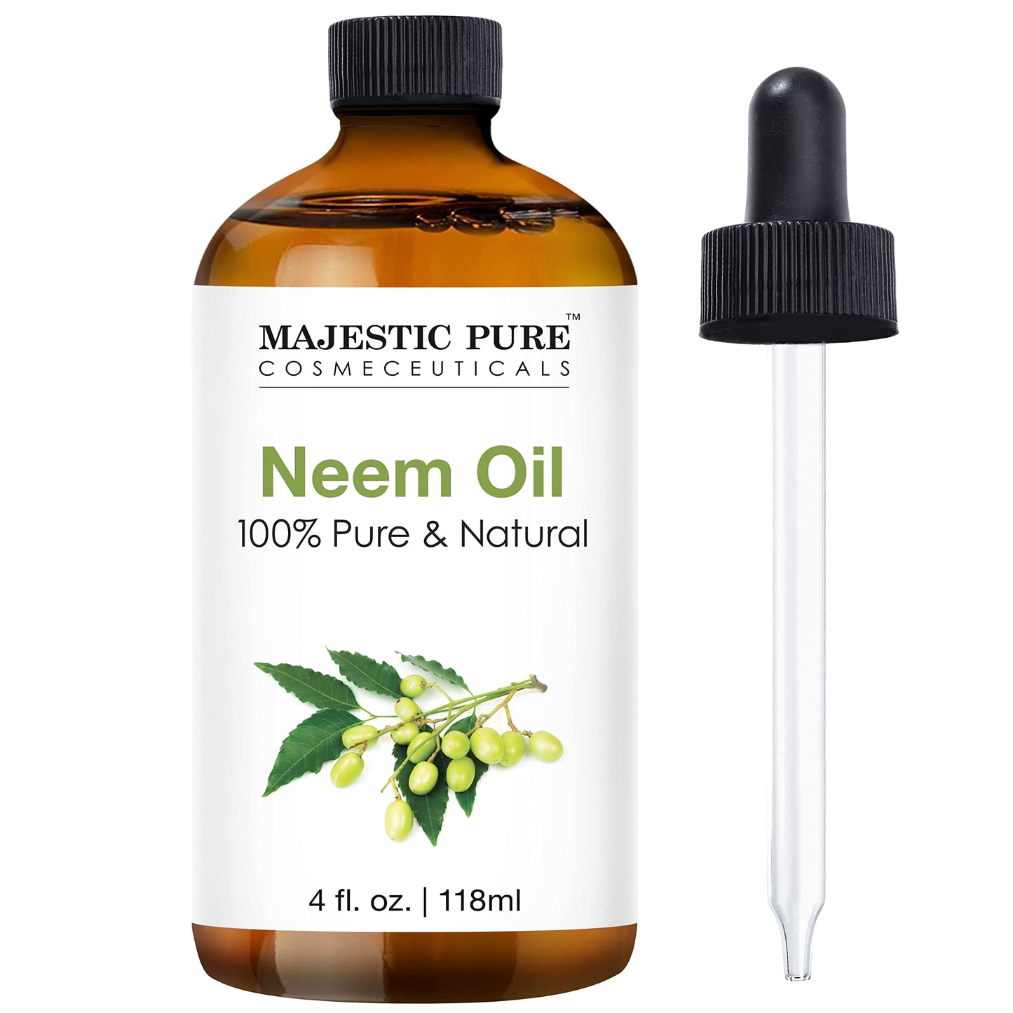 MAJESTIC PURE Basil Essential Oil, Premium Grade, Pure and Natural Premium Quality Oil, 4 Fl Oz