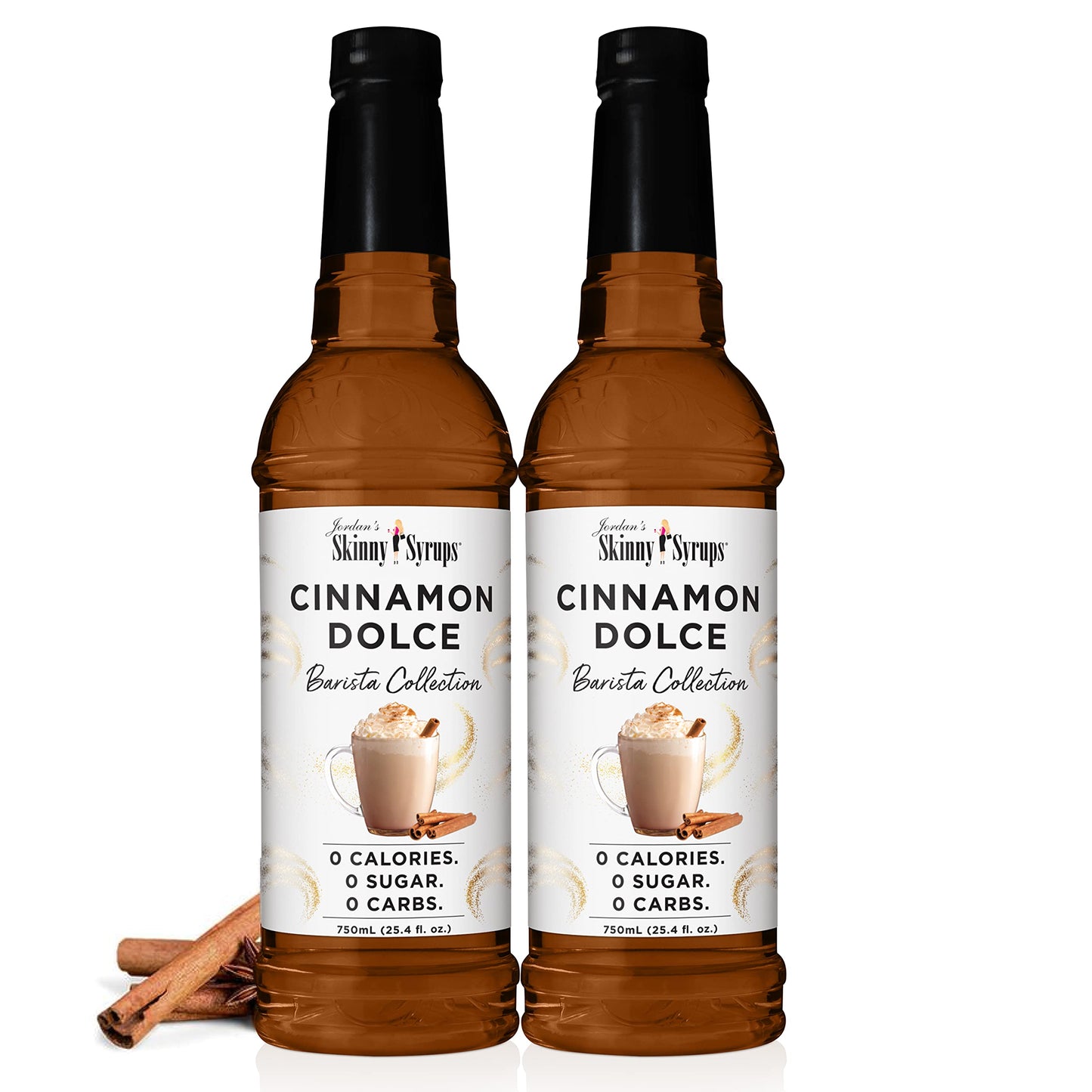 Jordan's Skinny Syrups Sugar Free Coffee Syrup, Vanilla Flavor Drink Mix, Zero Calorie Flavoring for Chai Latte, Protein Shake, Food and More, Gluten Free, Keto Friendly, 25.4 Fl Oz, 2 Pack