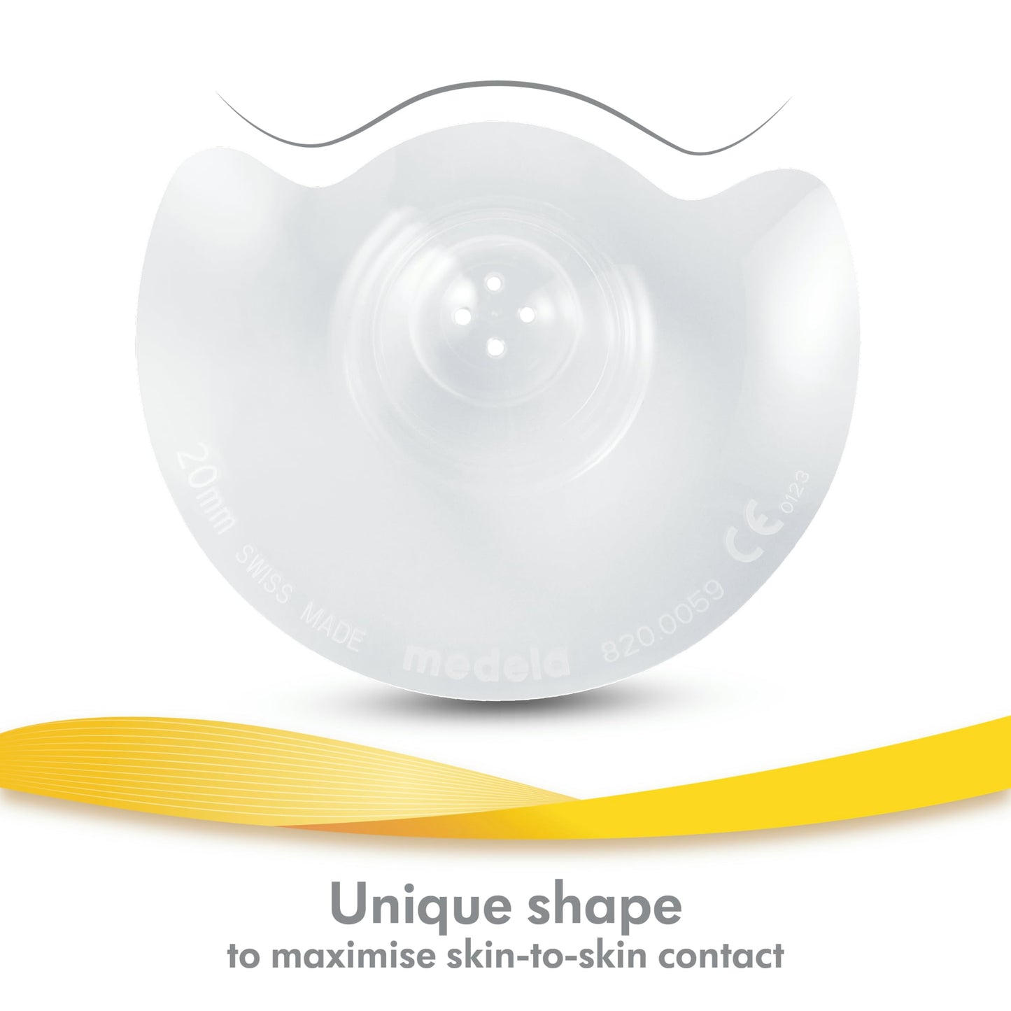 Medela Contact Nipple Shield for Breastfeeding, 20mm Small Nippleshield, For Latch Difficulties or Flat or Inverted Nipples, 2 Count with Carrying Case, Made Without BPA