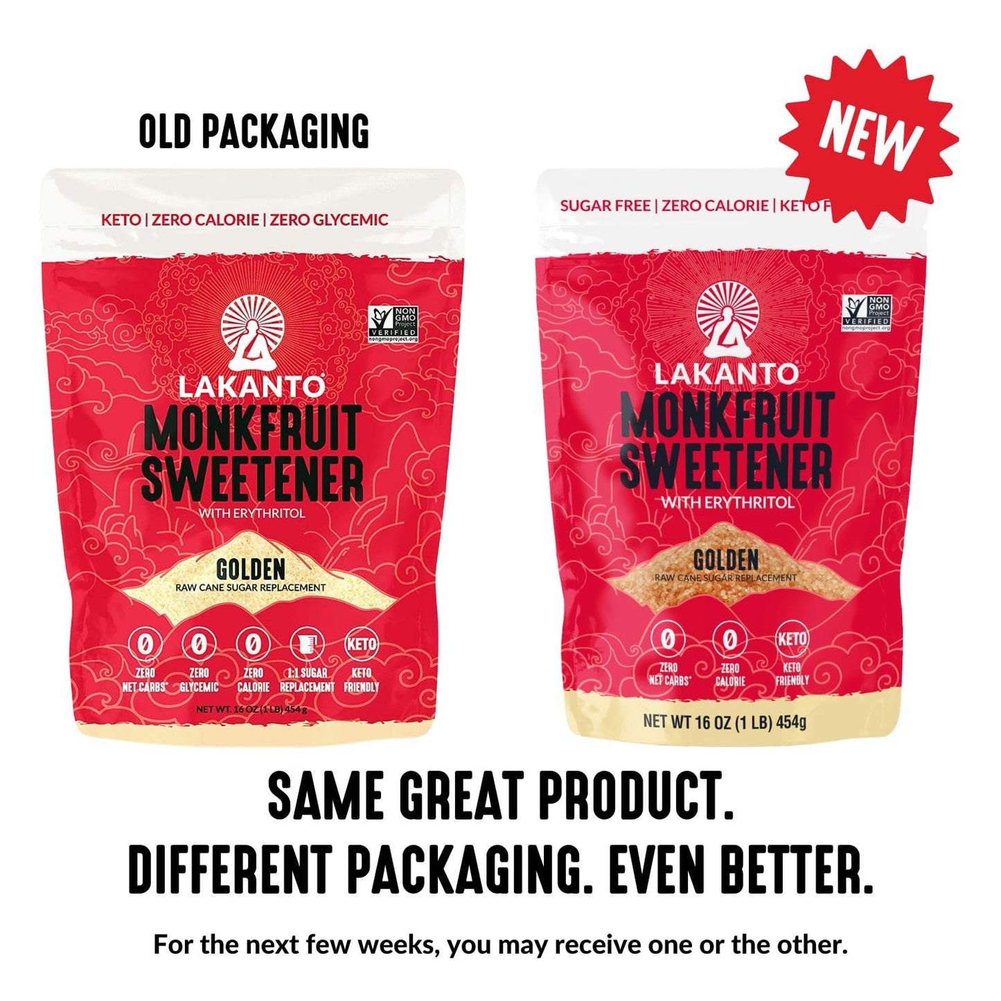 Lakanto Baking Monk Fruit Sweetener with Erythritol - Baking Sugar Substitute, Zero Calorie, Keto Diet Friendly, Zero Net Carbs, Extract, Sugar Replacement (Baking - 1 lb)