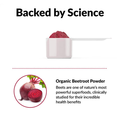 Force Factor Total Beets Organic Beetroot Powder Superfood to Boost Daily Nutrition, USDA Organic, Vegan, Gluten-Free, and Non-GMO Beet Supplement, Unflavored, 90 Servings