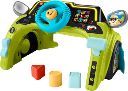 Fisher-Price Baby & Toddler Learning Toy Laugh & Learn Sit & Steer Driver Car Activity Center with Smart Stages for Ages 6+ Months