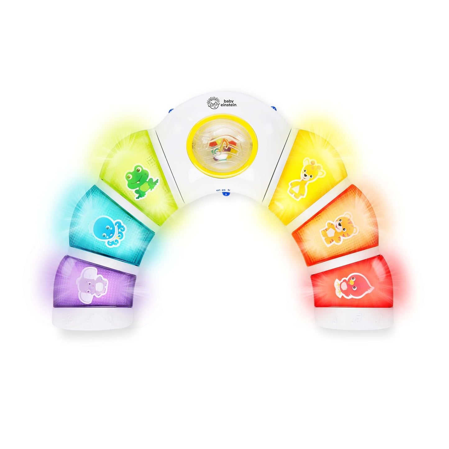 Baby Einstein Glow & Discover Light Bar Musical Toy, Activity Station, Sitting Up and Tummy Time Toy, Color and Animal Learning Toy, Infant Ages 3 months+