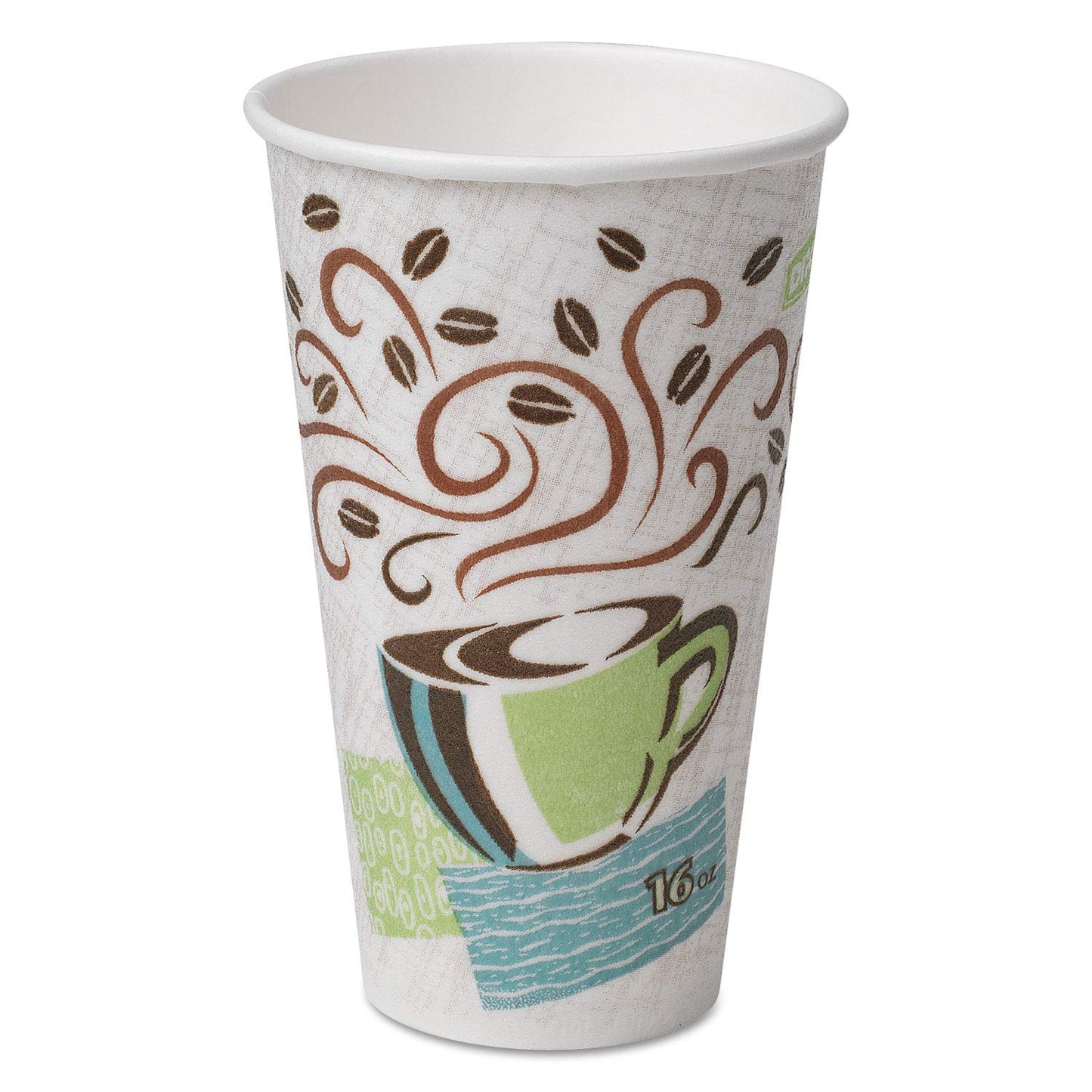 Dixie PerfecTouch 12 Oz Insulated Paper Hot Coffee Cup by GP PRO (Georgia-Pacific), Coffee Haze, 5342DX, 500 Count (25 Cups Per Sleeve, 20 Sleeves Per Case)