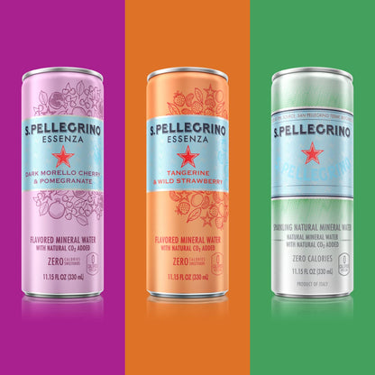 S.Pellegrino Essenza Variety pack - Blood Orange, Lemon, Dark Morello Cherry,11.15 Fl. Oz (Pack of 24)