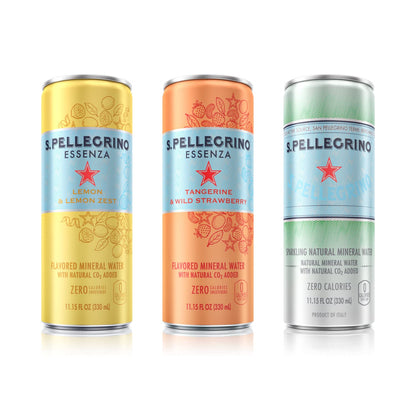 S.Pellegrino Essenza Variety pack - Blood Orange, Lemon, Dark Morello Cherry,11.15 Fl. Oz (Pack of 24)