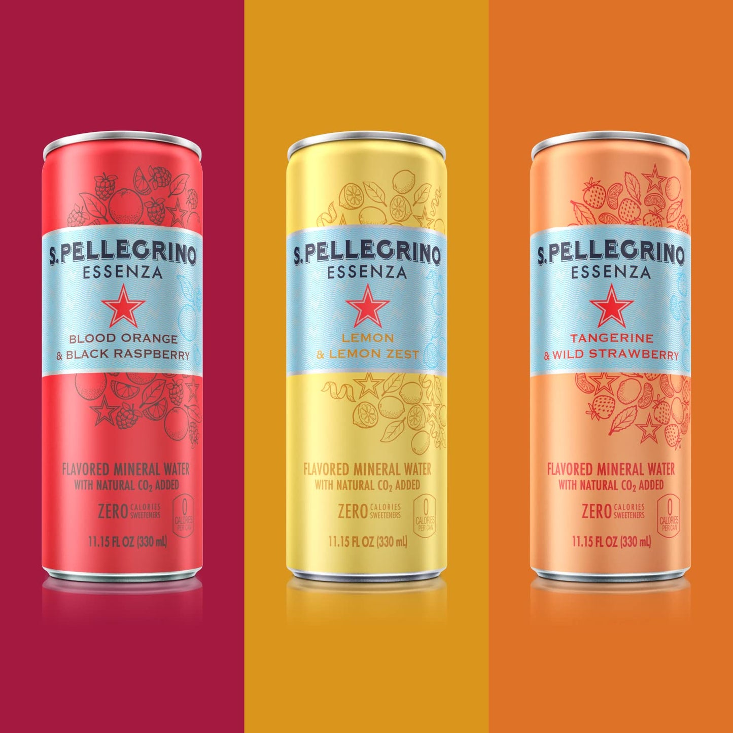 S.Pellegrino Essenza Variety pack - Blood Orange, Lemon, Dark Morello Cherry,11.15 Fl. Oz (Pack of 24)