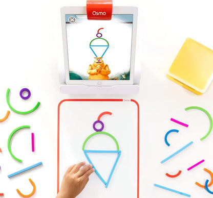 Osmo - Little Genius Starter Kit for iPad & iPhone - 4 Hands-On Learning Games - Ages 3-5 - Problem Solving, Phonics & Creativity (Osmo iPad Base Included), Multicolor