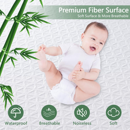 Premium 100% Waterproof Mattress Protector Twin Size, Breathable Bed Cover 3D Air Fabric Cooling Mattress Pad Cover Smooth Soft Noiseless Washable, 8''-21'' Deep Pocket