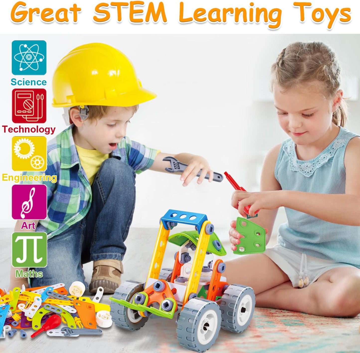 10 in 1 STEM Toys for 4 5 6 7 8+ Year Old Boy Girl Birthday Gifts Building Toys for Kids Ages 4-8 5-7 6-8 Educational Stem Activities for Boys 4-7 8-10 Construction Creative Games Christmas Idea Gift