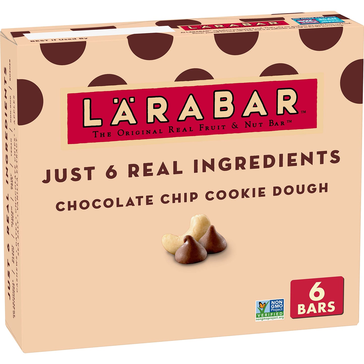 Larabar Chocolate Chip Cookie Dough, Gluten Free Fruit & Nut Bar, 18 Ct