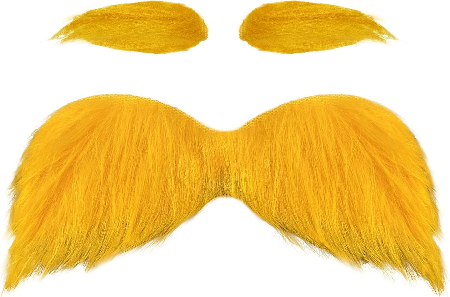 Yellow Mustache and Eyebrows Cosplay Costume Accessories Funny Party Favors Men Women