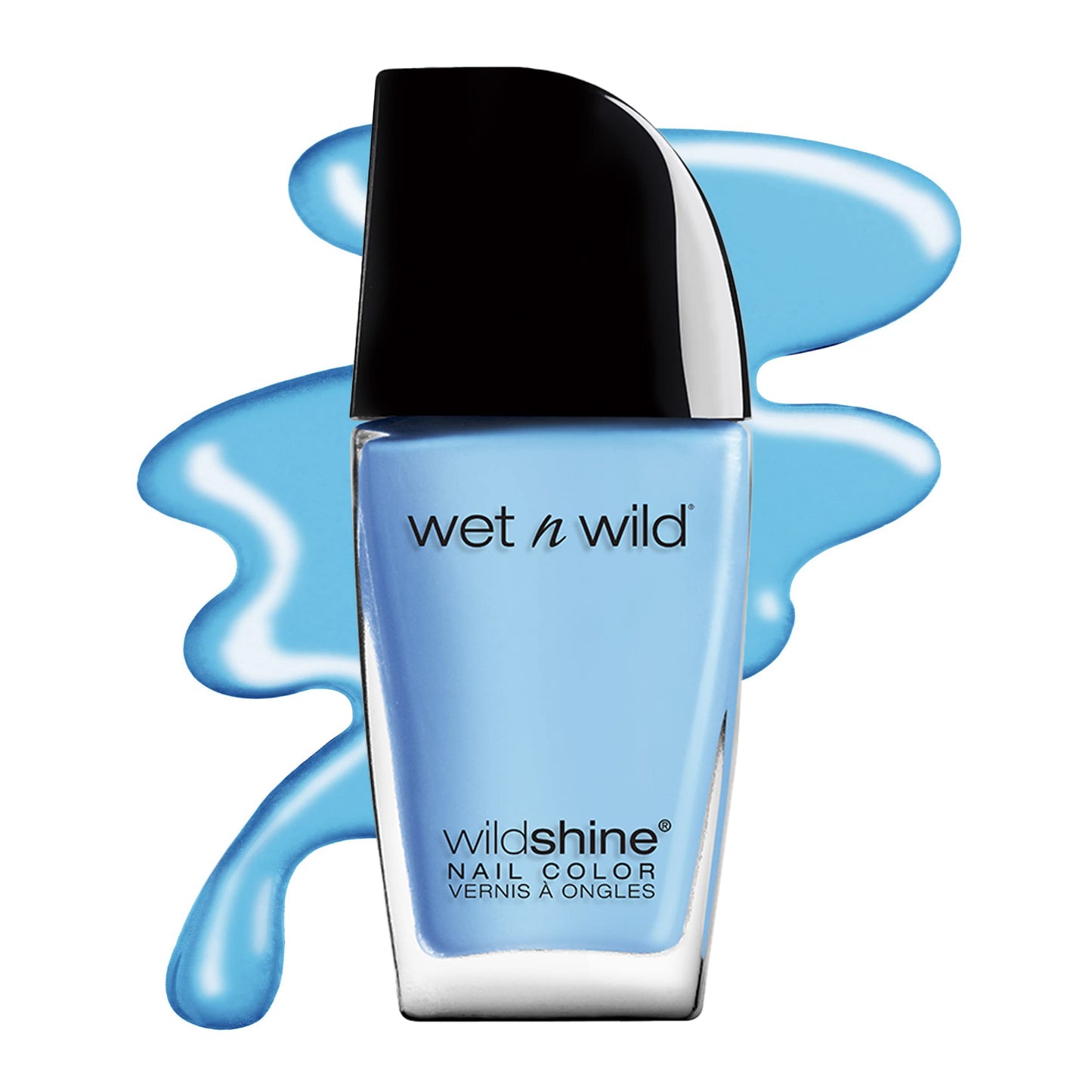 wet n wild Wild Shine Nail Polish, Teal Blue Be More Pacific, Nail Color