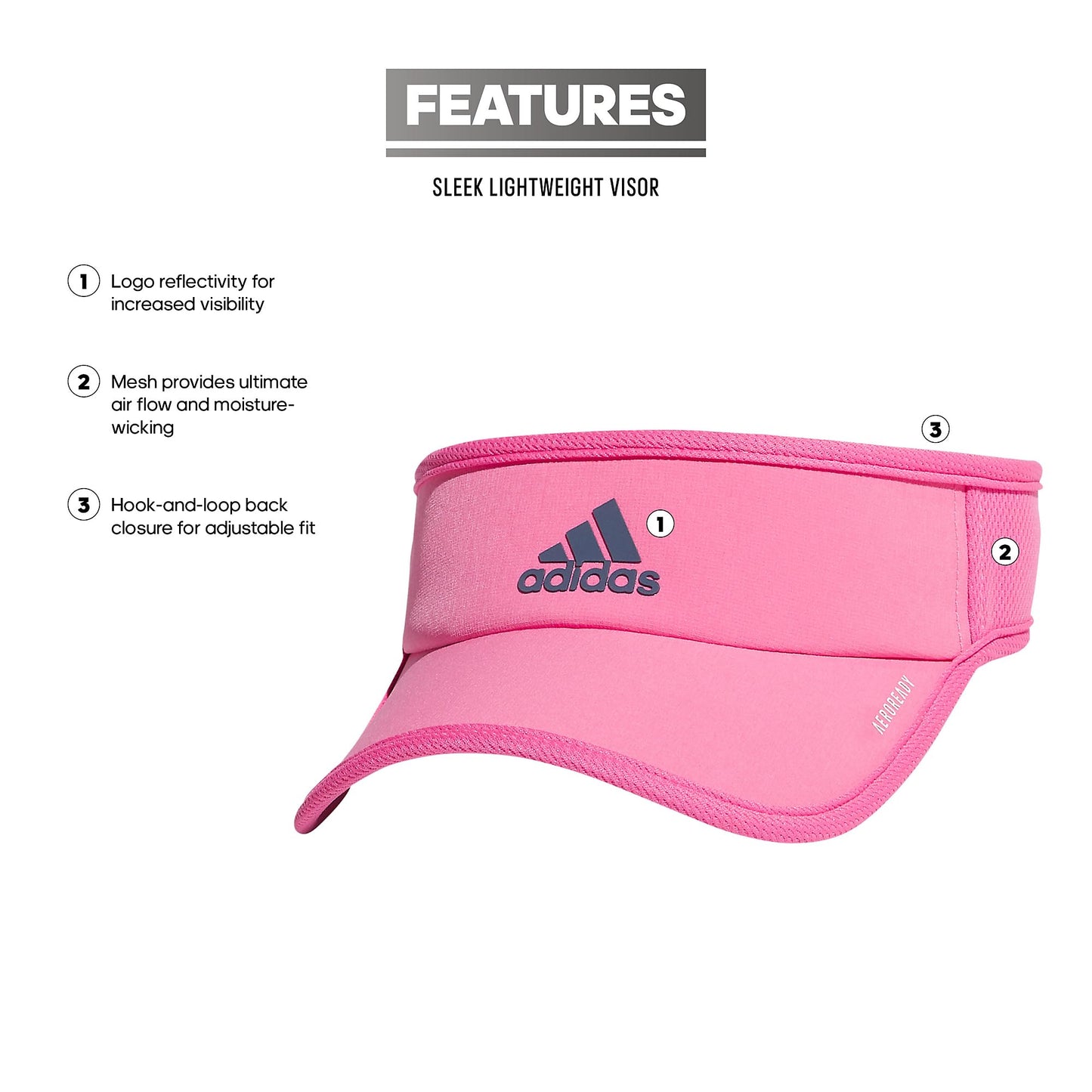 adidas Women's Superlite Sport Performance Visor for sun protection and outdoor activity