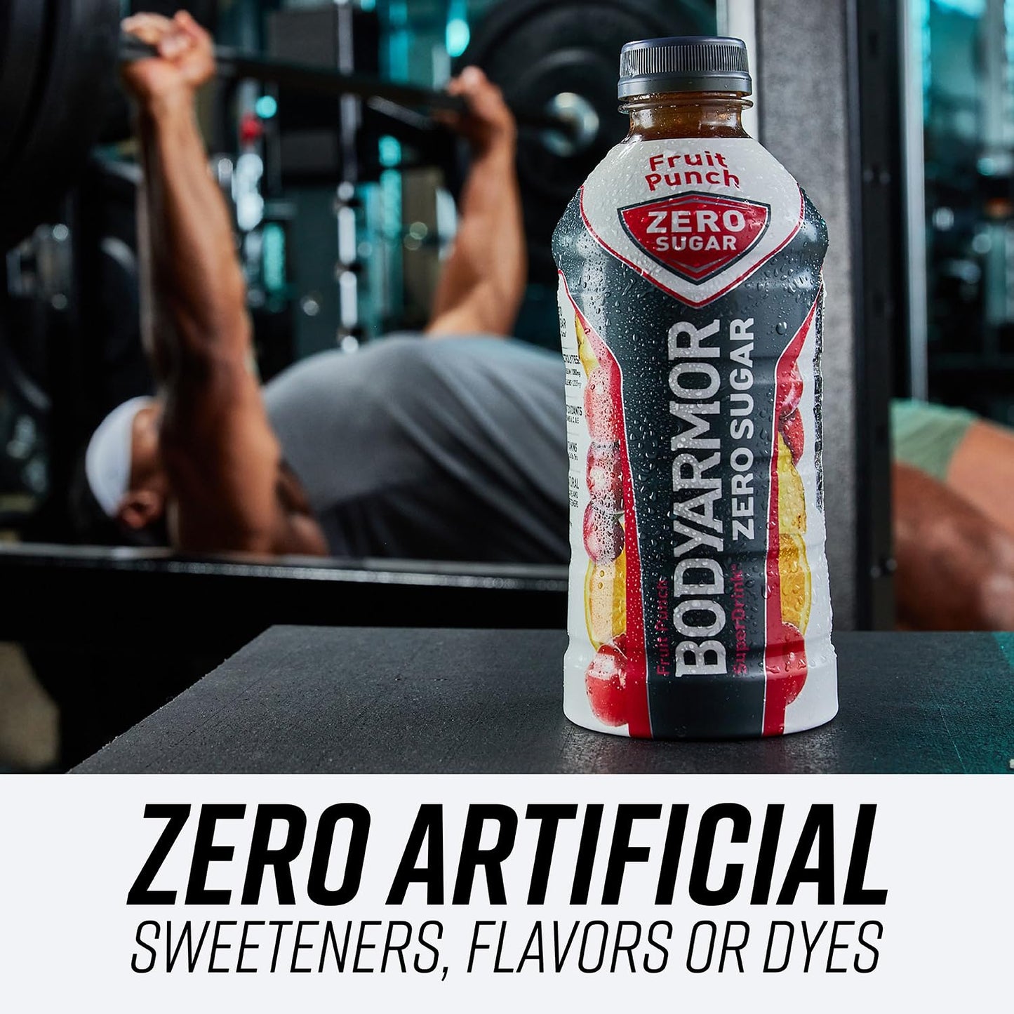 BODYARMOR ZERO Sugar Fruit Punch, Sugar Free Sports Drink - Low-Calorie Hydration - Natural Flavors with Potassium Packed Electrolytes, Antioxidants, and B-vitamins, 16 fl oz (pack of 12)