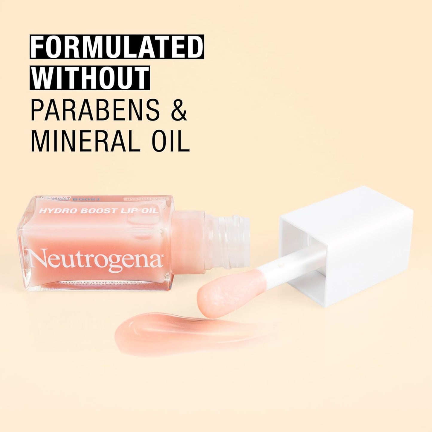 Neutrogena Hydro Boost Tinted Lip Oil with Hyaluronic Acid, glossy lip oil designed to hydrate & nourish lips while bringing out their natural color, Light Pink, .2 oz