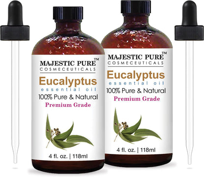 MAJESTIC PURE Basil Essential Oil, Premium Grade, Pure and Natural Premium Quality Oil, 4 Fl Oz