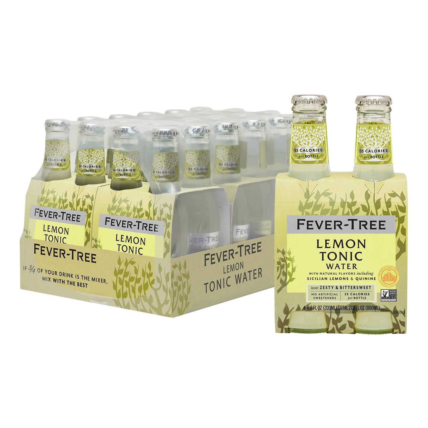 Fever-Tree Light Tonic Water Cans, 5.07 Fl Oz (Pack of 24), Lower in Calories, No Artificial Sweeteners, Flavorings or Preservatives (Packaging may vary)