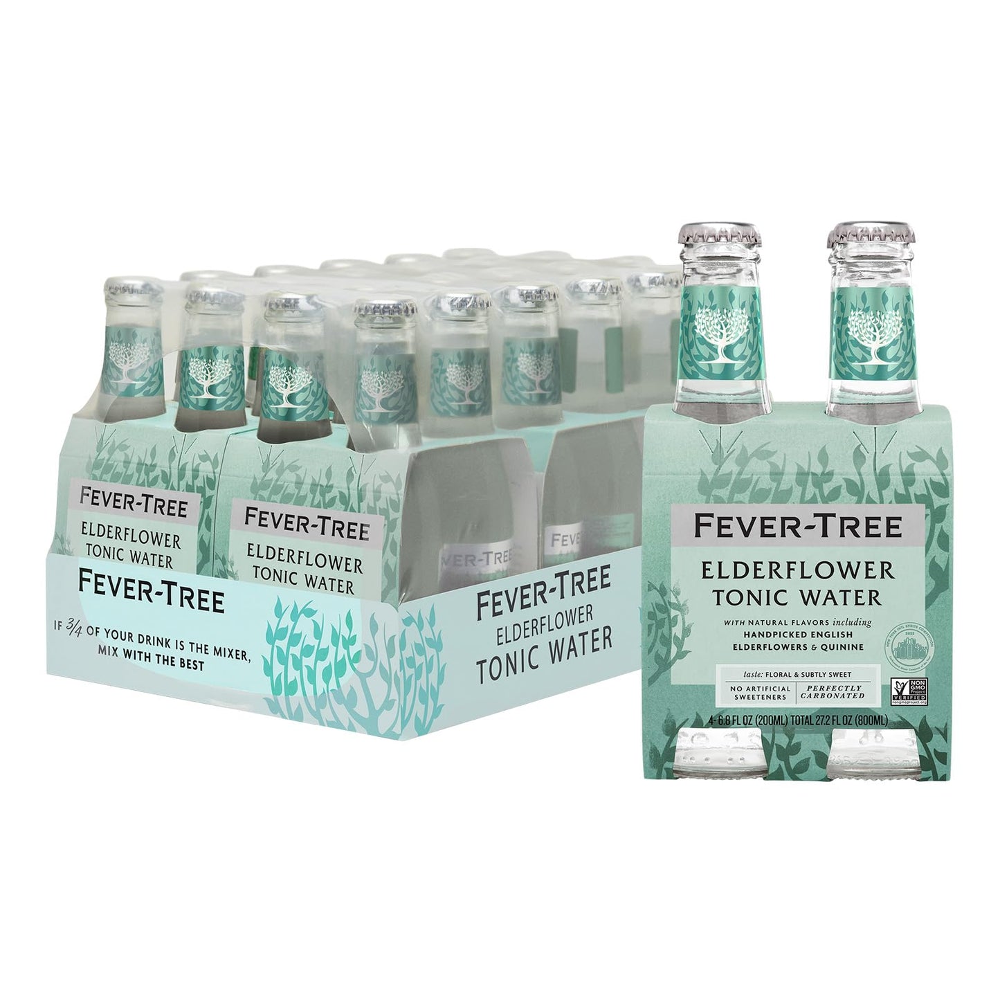 Fever-Tree Light Tonic Water Cans, 5.07 Fl Oz (Pack of 24), Lower in Calories, No Artificial Sweeteners, Flavorings or Preservatives (Packaging may vary)