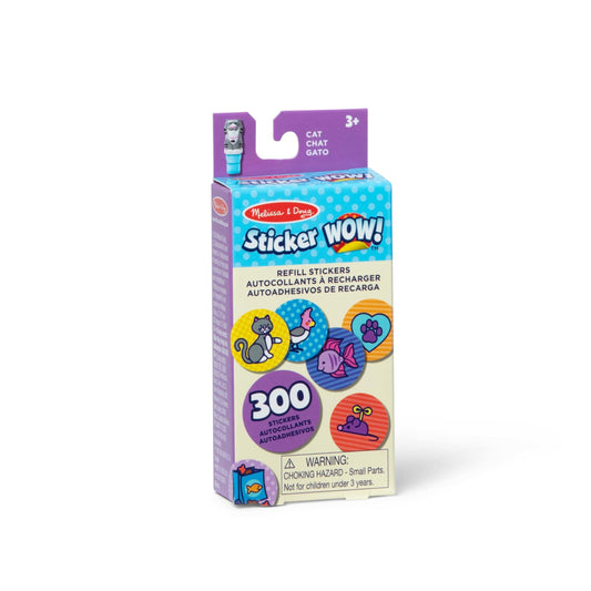 Melissa & Doug Sticker Wow!™ 300+ Refill Stickers for Sticker Stamper Arts and Crafts Fidget Toy Collectibles – Cat Pets Theme, Assorted (Stickers Only)