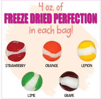 Fruit Crunch Original Candy Freeze Dried 16 oz 1 pound - Assortment Strawberry, Orange, Lemon, Grape, Lime Flavors Large 1lb Big Bag Pouch - Ideal Gift Snack 16oz