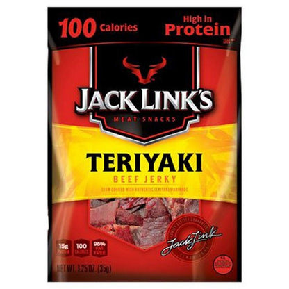 Jack Link's Beef Jerky 5 Count Multipack, Original, 5, 0.625 oz. Bags - Flavorful Meat Snack for Lunches, Ready to Eat - 7g of Protein, Made with 100% Beef - No Added MSG** or Nitrates/Nitrites