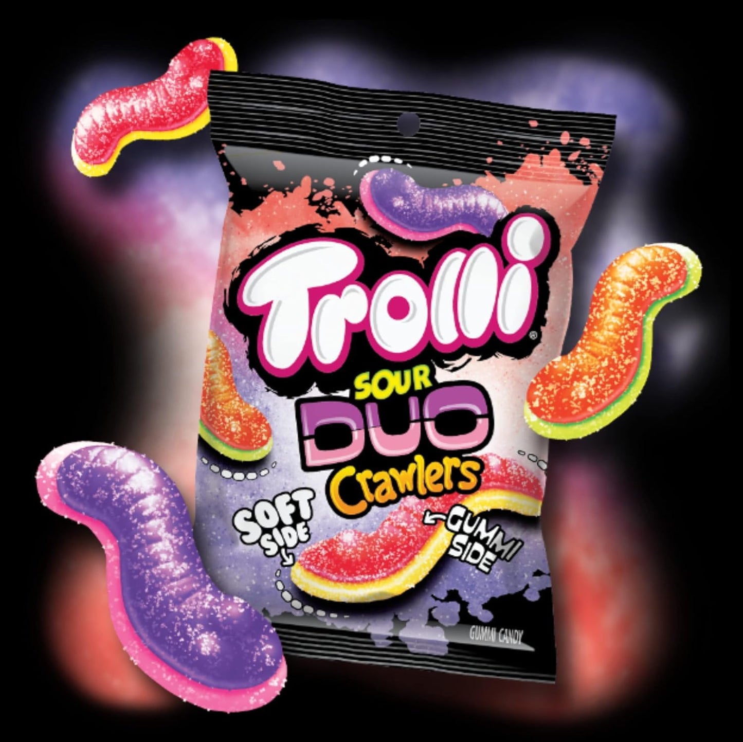 Trolli Sour Brite Duo Crawlers Candy, 6.3 Ounce Bag