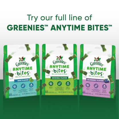 Greenies Anytime Bites Dog Treats, Blueberry Flavor, 10.3 oz. Bag