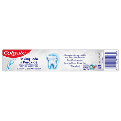 Colgate Baking Soda & Peroxide Toothpaste - Whitens Teeth, Fights Cavities & Removes Stains, Brisk Mint, 6 Ounce (Pack of 2)