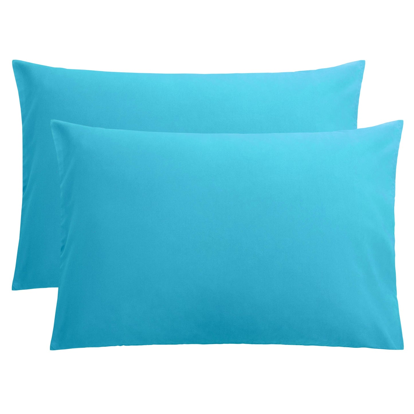 FLXXIE Microfiber Pillow Cases Standard Size, Soft Pillowcases with Envelope Closure, Wrinkle, Stain Resistant Pillow Covers, 20x26, Aqua