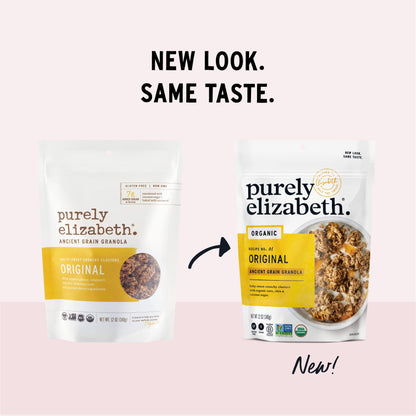 Purely Elizabeth Organic Original, Ancient Grain Granola, Gluten-Free, Non-GMO (3 Ct, 12oz Bags)